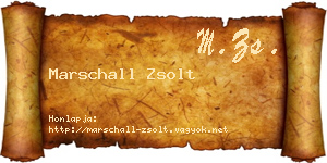 Marschall Zsolt névjegykártya